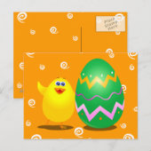 Paasgrappige meid, briefkaart (Voorkant / Achterkant)