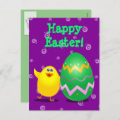 Paasgrappige meid, briefkaart (Voorkant / Achterkant)