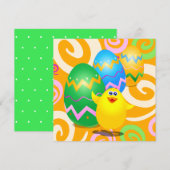 Paasgrappige meid, uitnodiging (Voorkant / Achterkant)