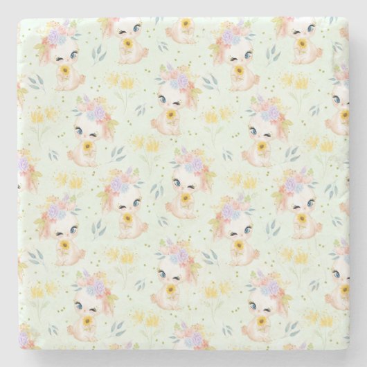 Paasgras Stenen Onderzetter (Voorkant)