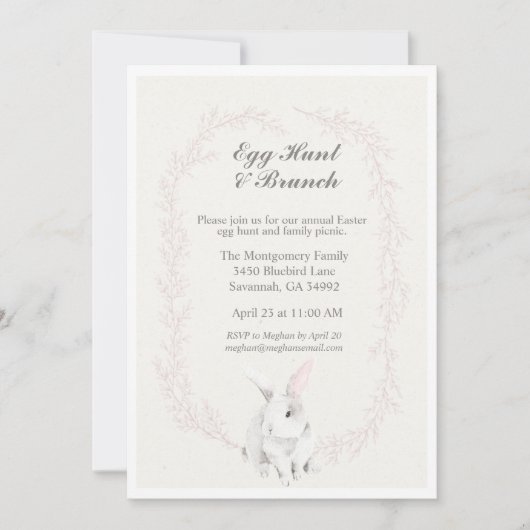 Paasgrens voor bundelroze Waterverf Kaart (Voorkant)