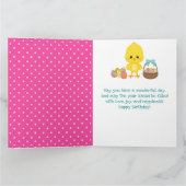 Paasgriep en chocolade-eieren van de Cute Spring B Kaart (Binnen)