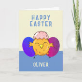 Paasgriep en eitjes, gelukkig paasen feestdagen kaart (Voorkant)