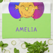 Paasgriep en eitjes, gelukkig paasen theedoek (Gevouwen)