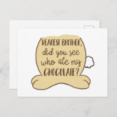 Paasgriep Funny Bunny Quote Typografie Briefkaart (Voorkant / Achterkant)
