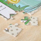 Paasgriep met paddenstoel Happy Pasen Legpuzzel (Zijkant)