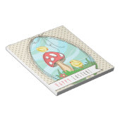 Paasgriep met paddenstoel Happy Pasen Notitieblok (Schuin)