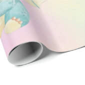 Paasgriesdrakenmeisje Birthday/Baby shower Cadeaupapier (Rol Hoek)