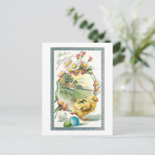  paasgriet, groet en zeedagen briefkaart (Staand voorkant)