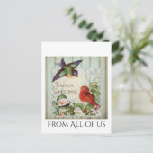 paasgrietvogels nestringend hek briefkaart (Staand voorkant)