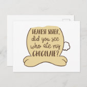 Paasgriffier funny Bunny Quote Typografie Briefkaart (Voorkant / Achterkant)