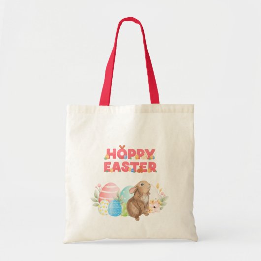 Paasgroep Eieren Hoppy Paasdag Tote Bag (Voorkant)