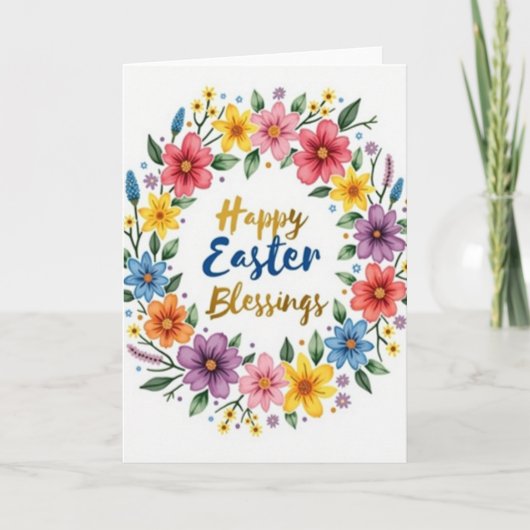 Paasgroet Bloemkaart Kaart (Voorkant)