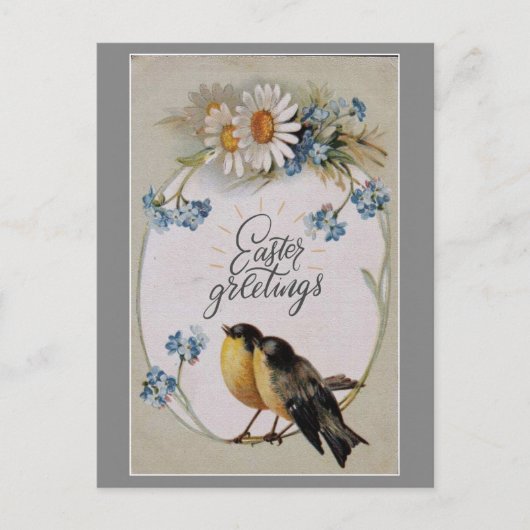 Paasgroet Cute  Spring Robin Briefkaart (Voorkant)