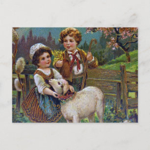 Paasgroeten 1908 feestdagenkaart