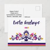 Paasgroeten Aangepaste tekst voor Folklore Briefkaart (Voorkant / Achterkant)