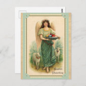  paasgroeten Angel Sheep Eggs Briefkaart (Voorkant / Achterkant)