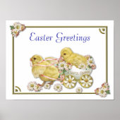 Paasgroeten Baby  Poster kippen (Voorkant)
