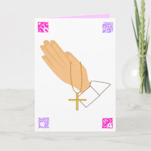 Paasgroeten bidden Hands Feestdagen Kaart