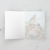 Paasgroeten Blauwe vogel  voortplanting Feestdagen Kaart (Binnen)