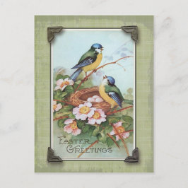 Paasgroeten Blauwe vogel voortplanting Feestdagenkaart