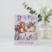  paasgroeten Bunny Rabbit Briefkaart (Staand voorkant)