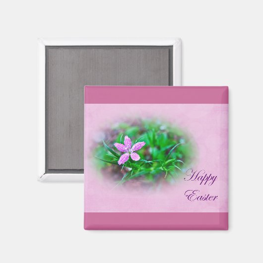 Paasgroeten Deptford Roze Wildbloem Magneet (Voorkant / Achterkant)