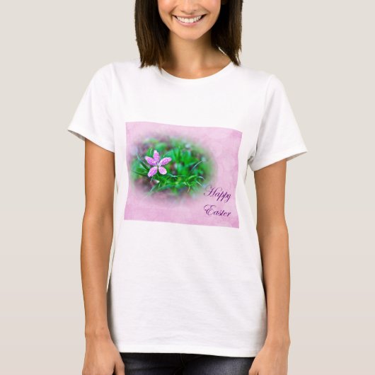 Paasgroeten Deptford Roze Wildbloem T-shirt (Voorkant)