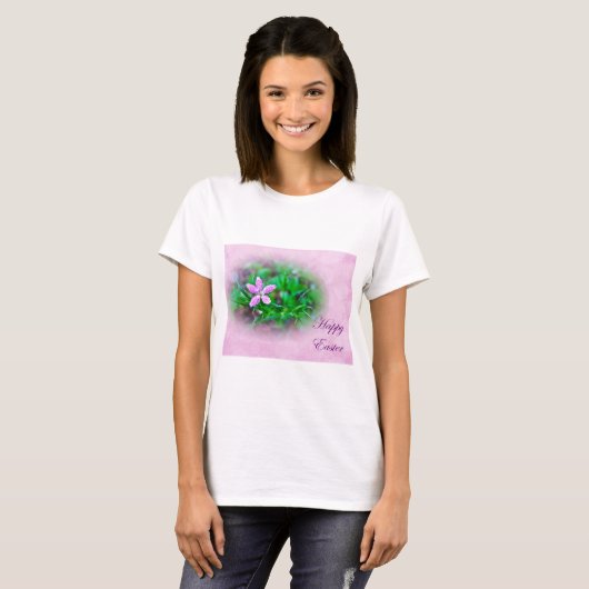 Paasgroeten Deptford Roze Wildbloem T-shirt (Voorkant volledig)