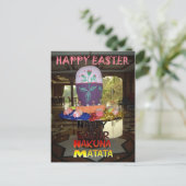 Paasgroeten en beste wensen feestdagenkaart (Staand voorkant)