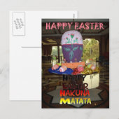 Paasgroeten en beste wensen feestdagenkaart (Voorkant / Achterkant)