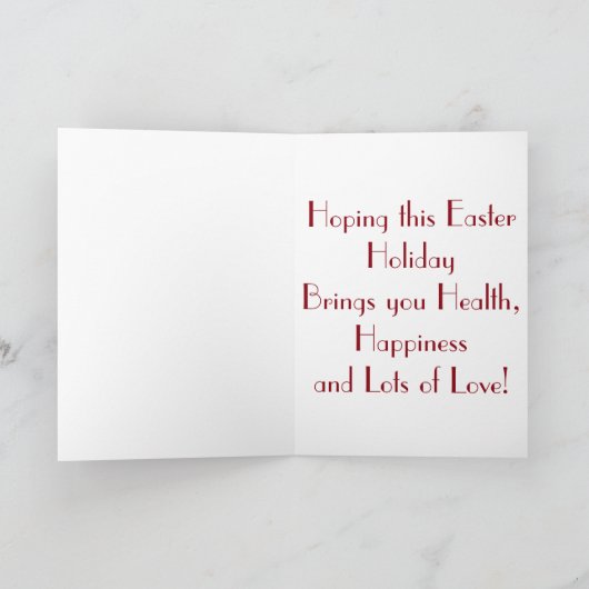 Paasgroeten Feestdagen Kaart (Binnen)