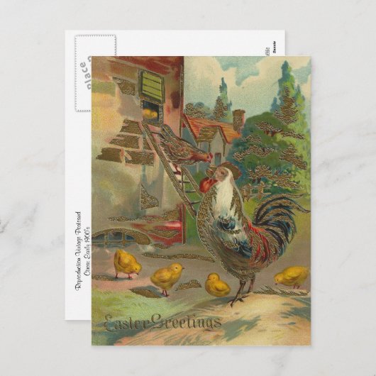  paasgroeten feestdagenkaart (Voorkant / Achterkant)