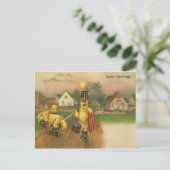  paasgroeten feestdagenkaart (Staand voorkant)