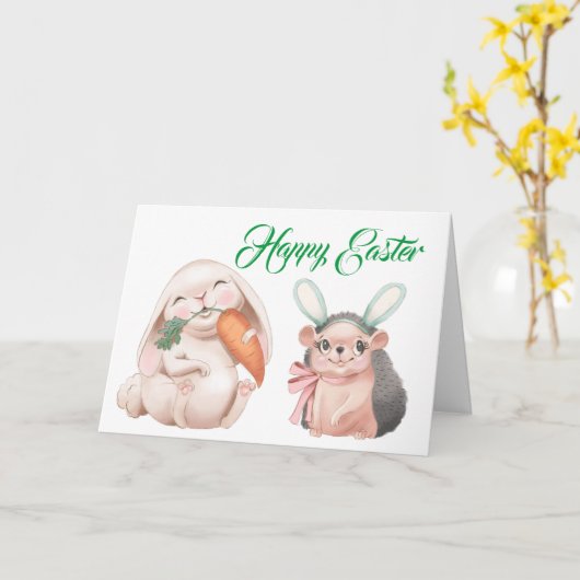 Paasgroeten Kaart (Gele Bloem)