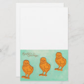 Paasgroeten Kip Groen Briefpapier (Voorkant / Achterkant)