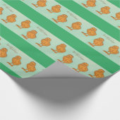 Paasgroeten Kip Groen Cadeaupapier (Hoek)