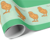 Paasgroeten Kip Groen Cadeaupapier (Rol Hoek)