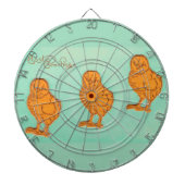 Paasgroeten Kip Groen Dartbord (Voorkant)