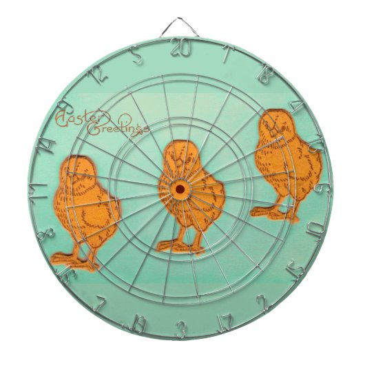 Paasgroeten Kip Groen Dartbord (Voorkant)