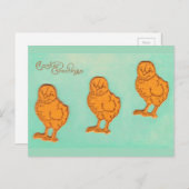 Paasgroeten Kip Groen Feestdagenkaart (Voorkant / Achterkant)