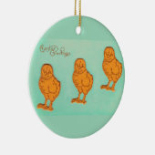 Paasgroeten Kip Groen Keramisch Ornament (Rechts)