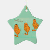 Paasgroeten Kip Groen Keramisch Ornament (Rechts)