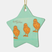 Paasgroeten Kip Groen Keramisch Ornament (Links)