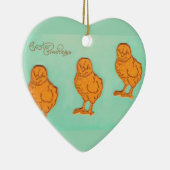 Paasgroeten Kip Groen Keramisch Ornament (Rechts)