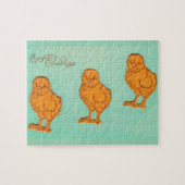 Paasgroeten Kip Groen Legpuzzel (Horizontaal)