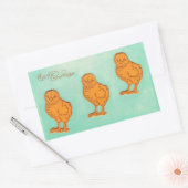 Paasgroeten Kip Groen Rechthoekige Sticker (Envelop)