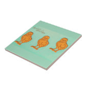 Paasgroeten Kip Groen Tegeltje (Zijkant)