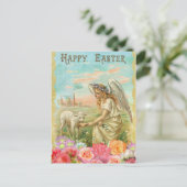 paasgroeten Lente Angel Lamb Briefkaart (Staand voorkant)