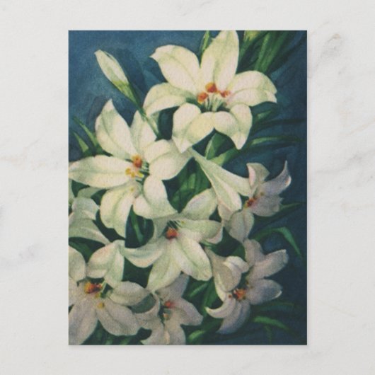  paasgroeten, Lily Flowers Feestdagenkaart (Voorkant)